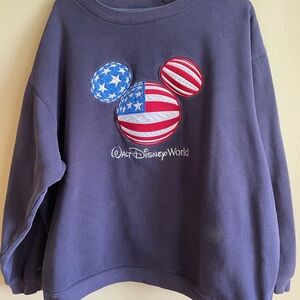 Disney Women's Navy Sweater with Patriotic Mickey Design